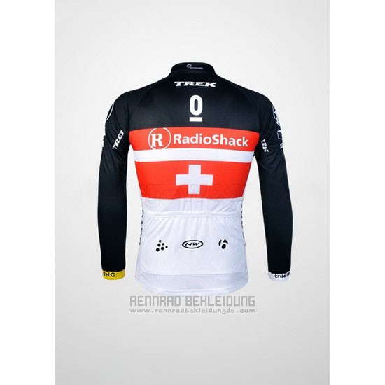 2011 Fahrradbekleidung Radioshack Champion Schweiz Trikot Langarm und Tragerhose